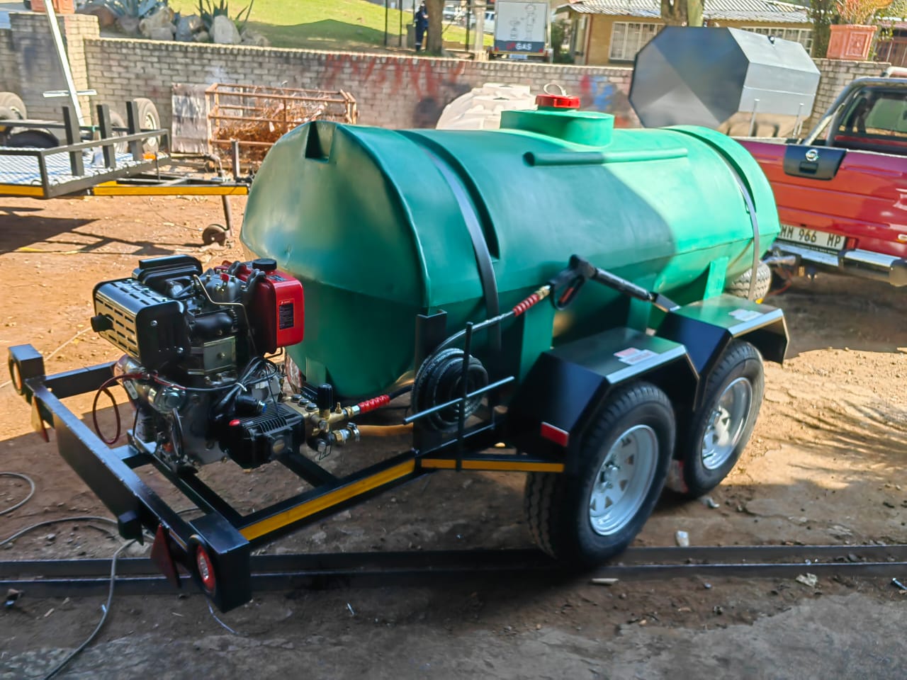 1500L High-Pressure Washer Trailer, a High-Pressure Washer Trailers build by LF Trailers — tough-built, NATIS-registerable trailers manufactured in Gauteng, photo 3 of 3